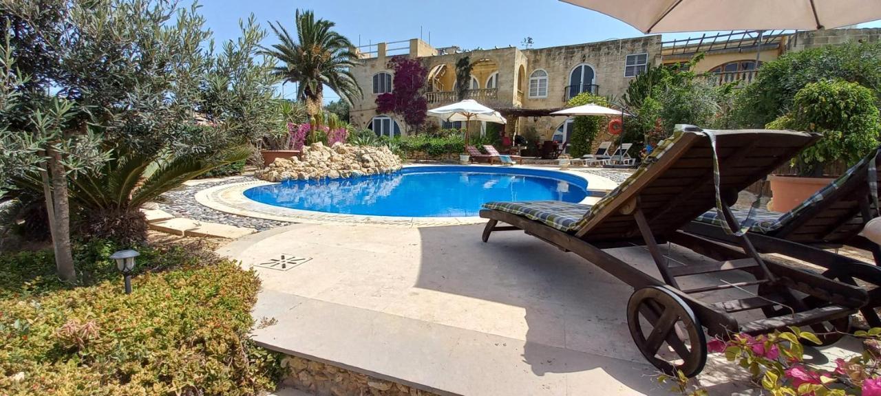 Dar Ta' Xmun - Idyllic Farmhouse With Pool, Garden, Seaview & Sunset San Lawrenz Eksteriør bilde
